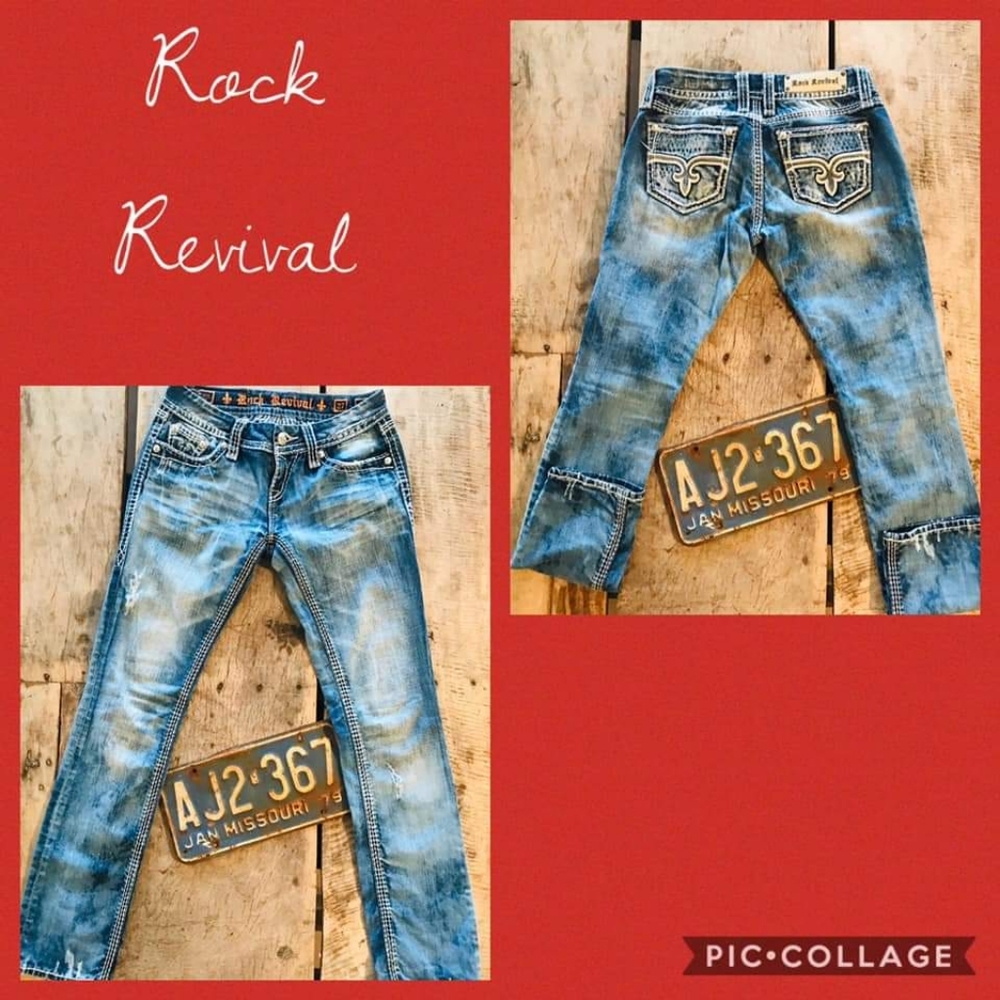 Rock Revival Distressed Capris